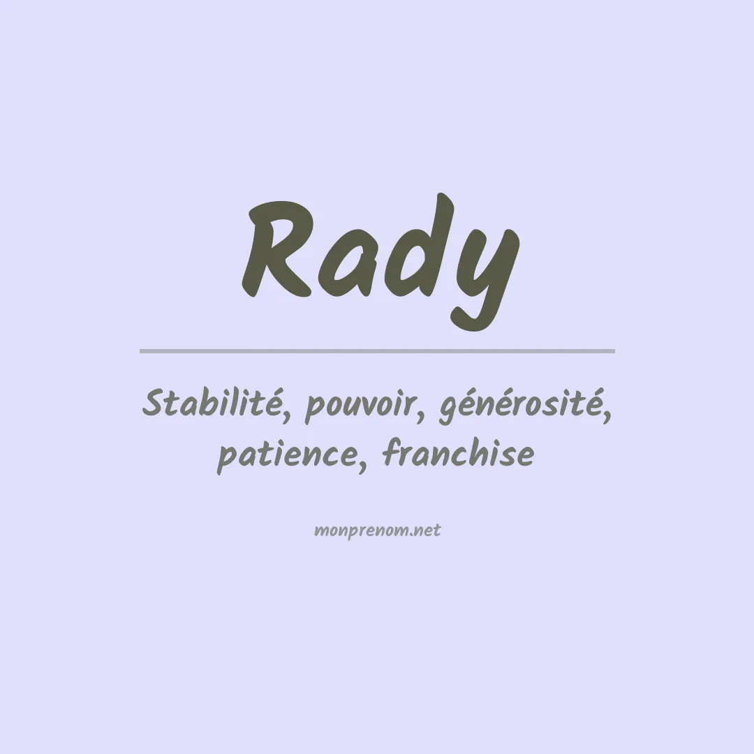Prénom Rady