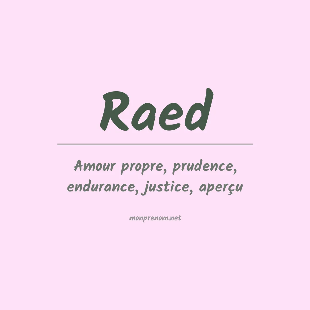 Prénom Raed