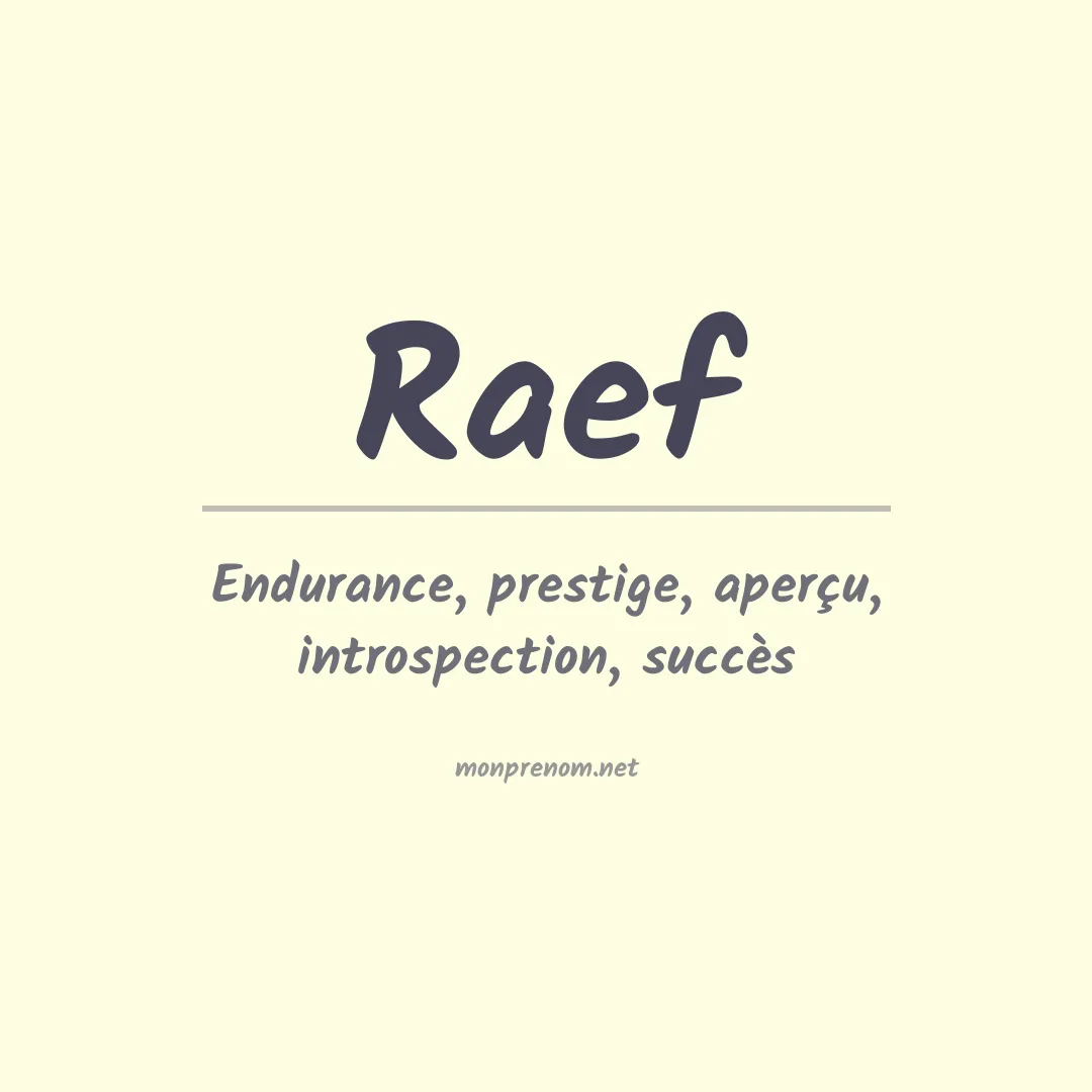 Prénom Raef
