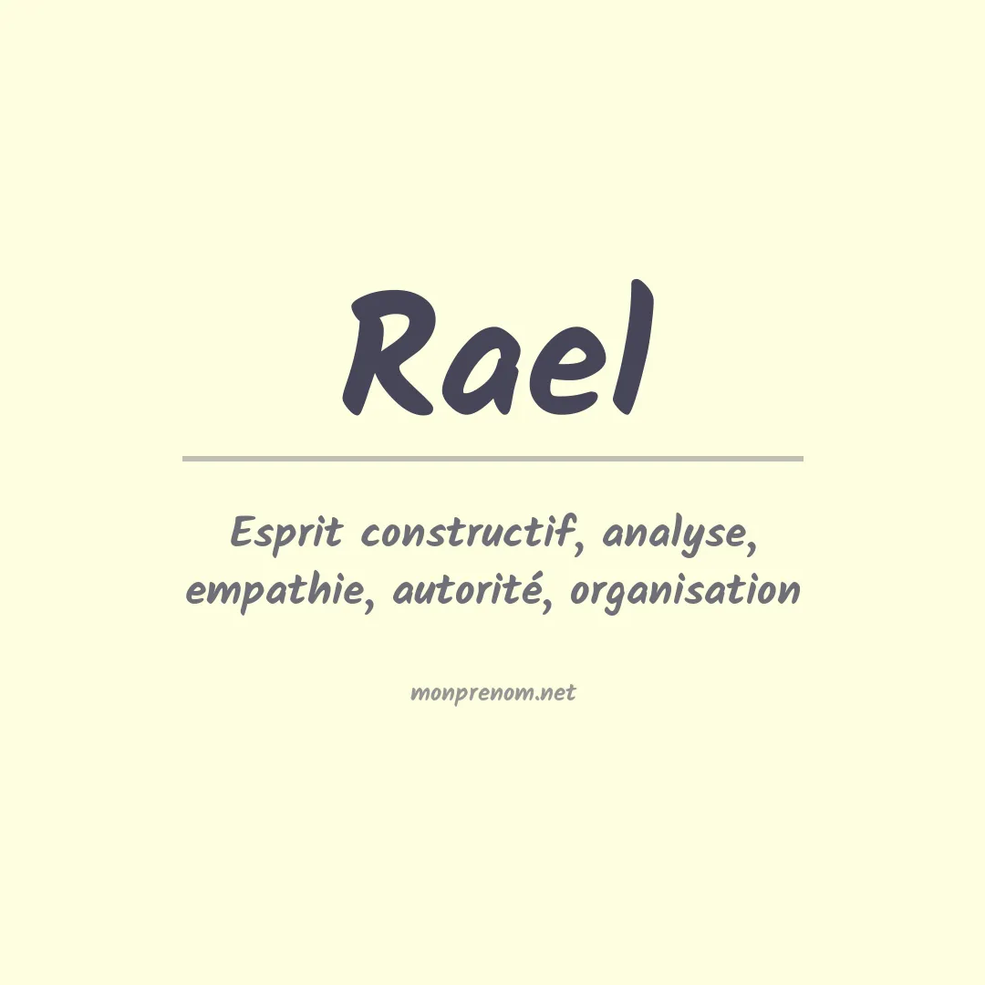 Prénom Rael