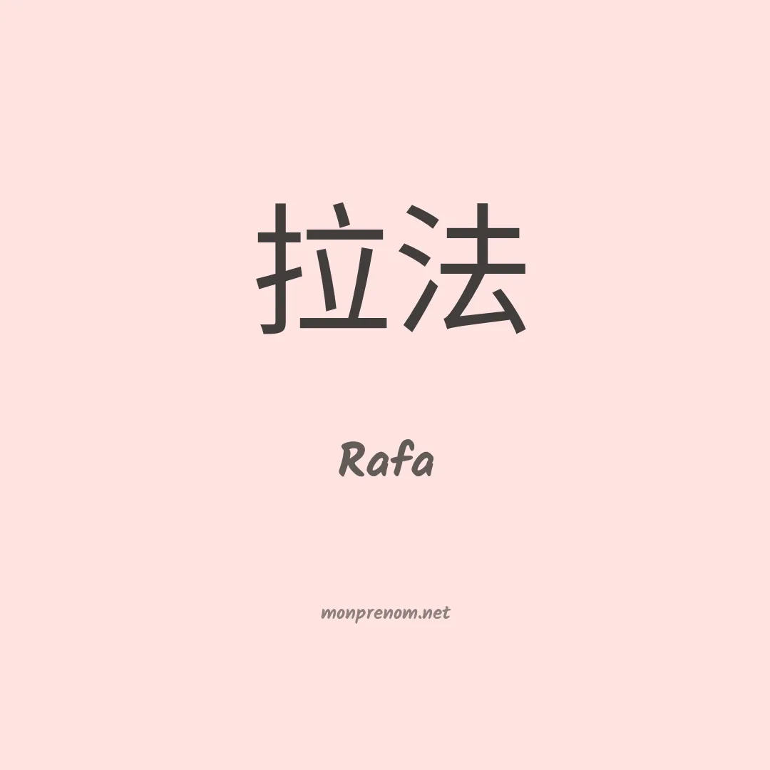 Rafa en chinois
