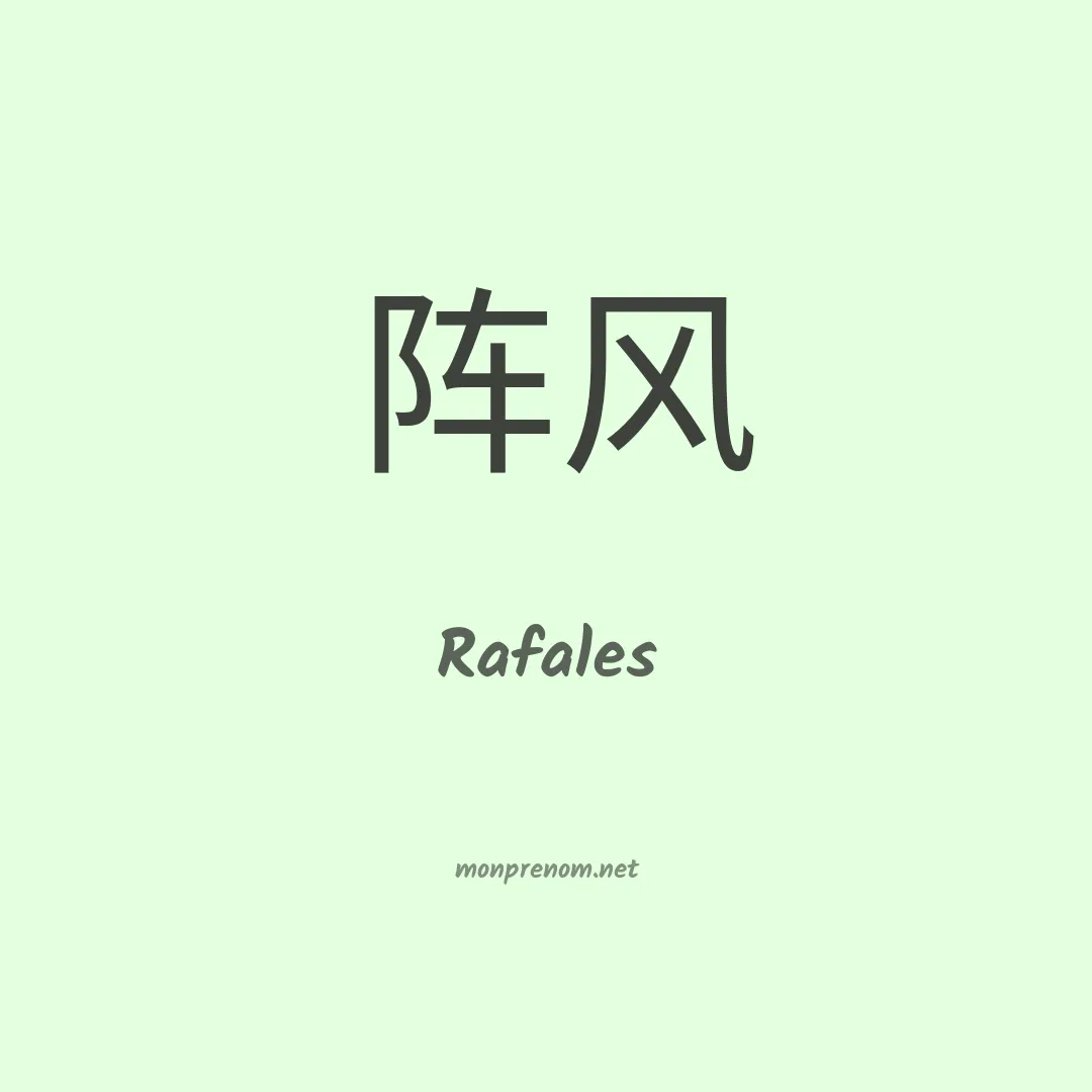 Rafales en chinois