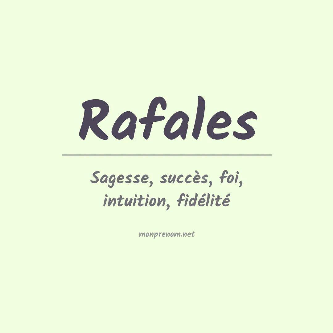 Signification du prénom Rafales
