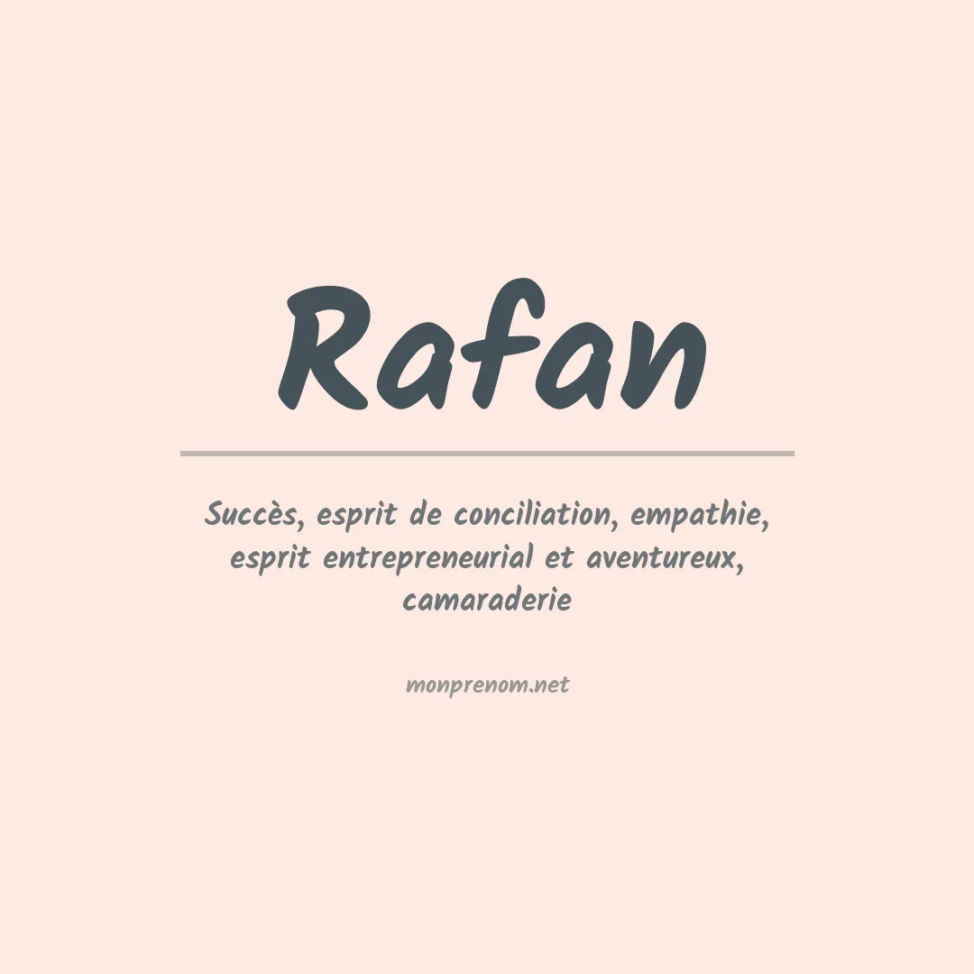 Signification du prénom Rafan