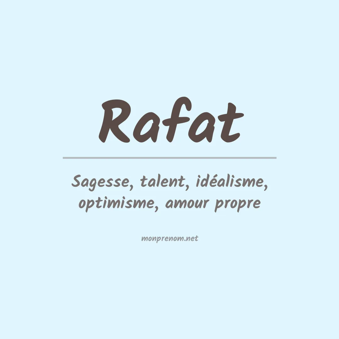 Signification du prénom Rafat
