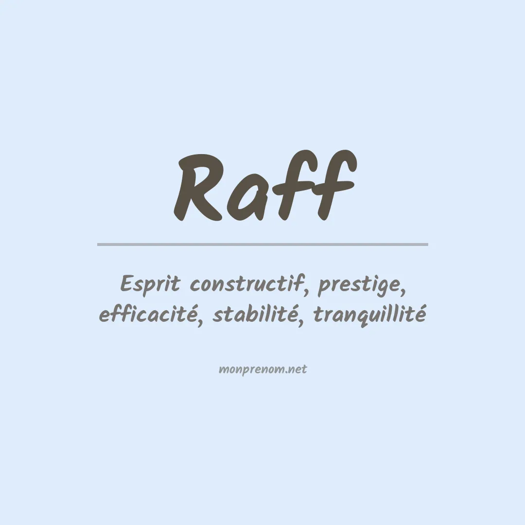 Prénom Raff