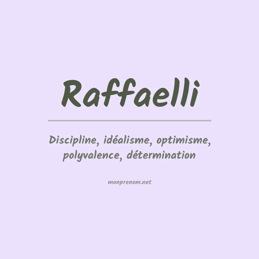 Prénom Raffaelli