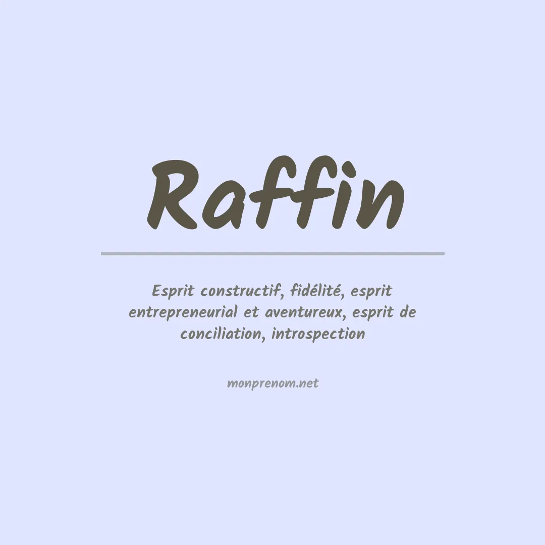 Prénom Raffin
