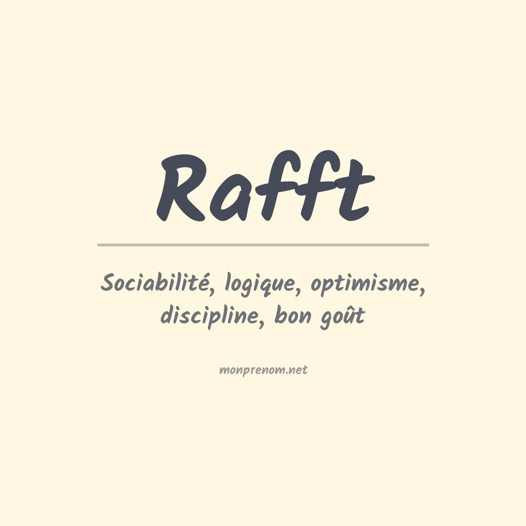 Signification du prénom Rafft