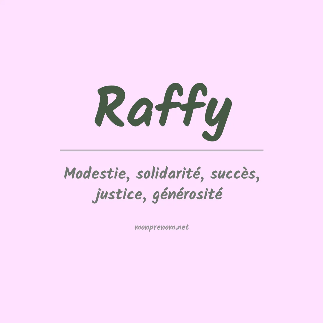Prénom Raffy