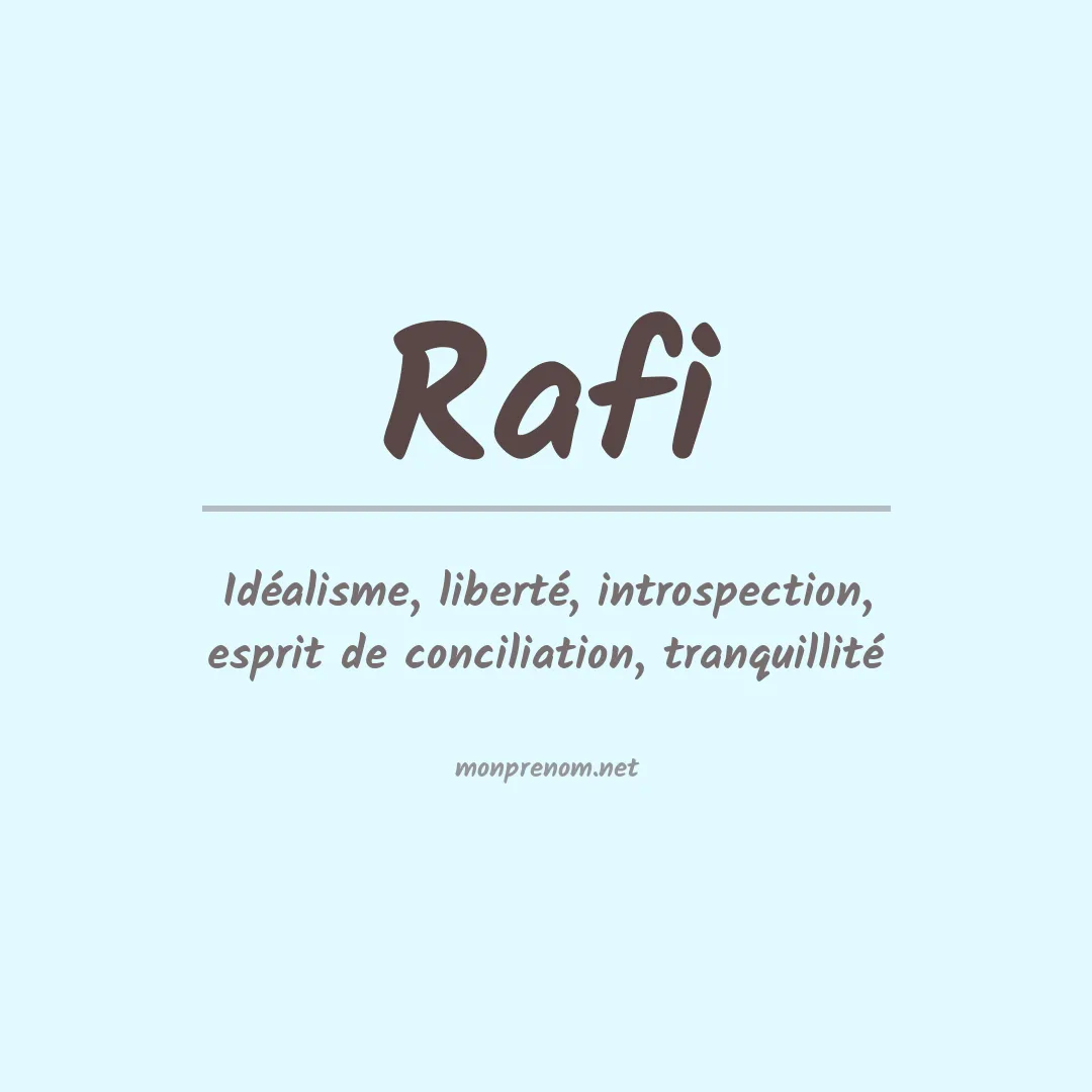 Prénom Rafi