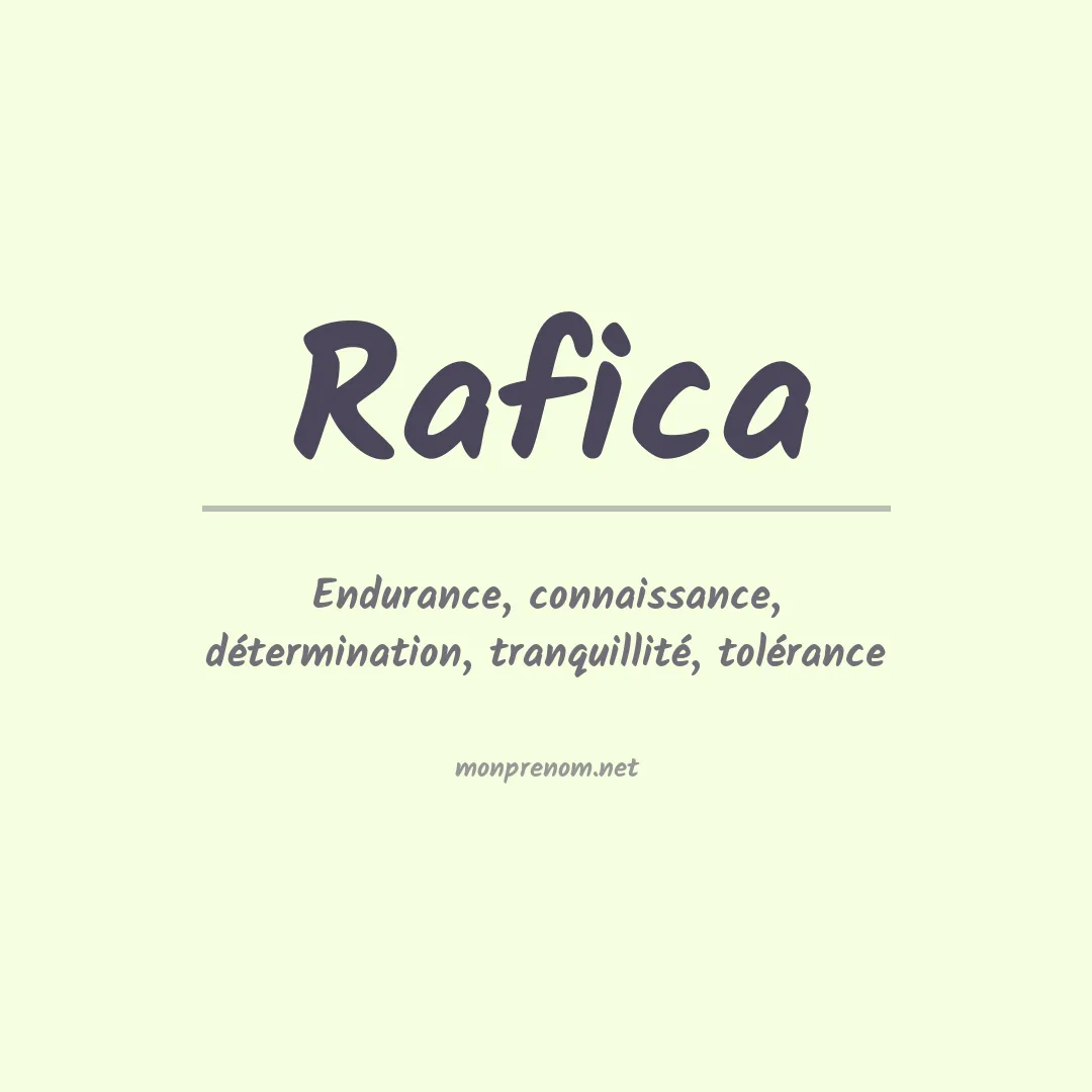 Prénom Rafica