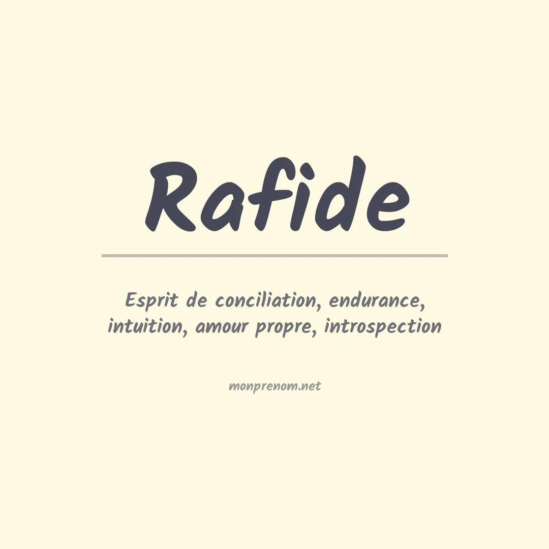 Signification du prénom Rafide