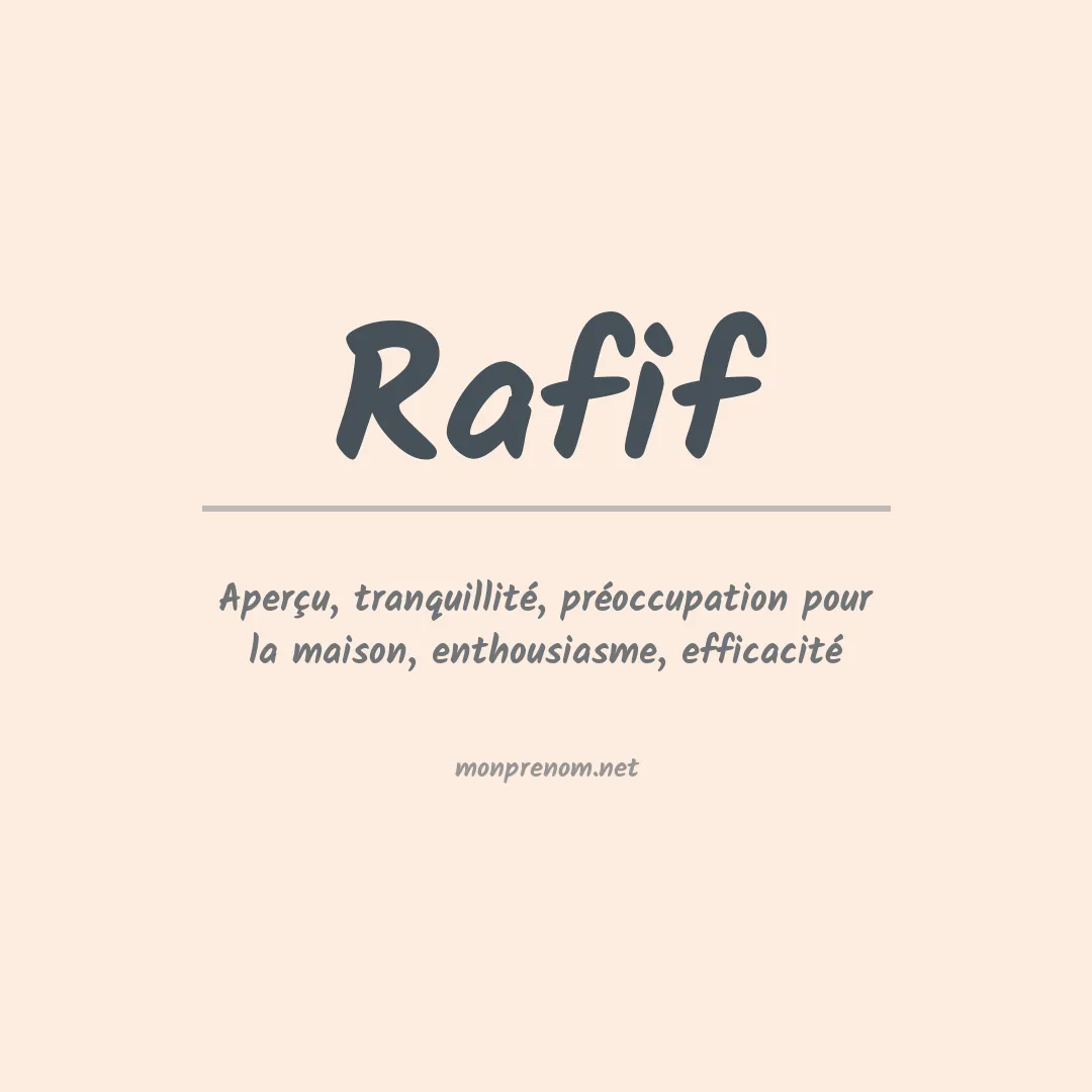 Prénom Rafif
