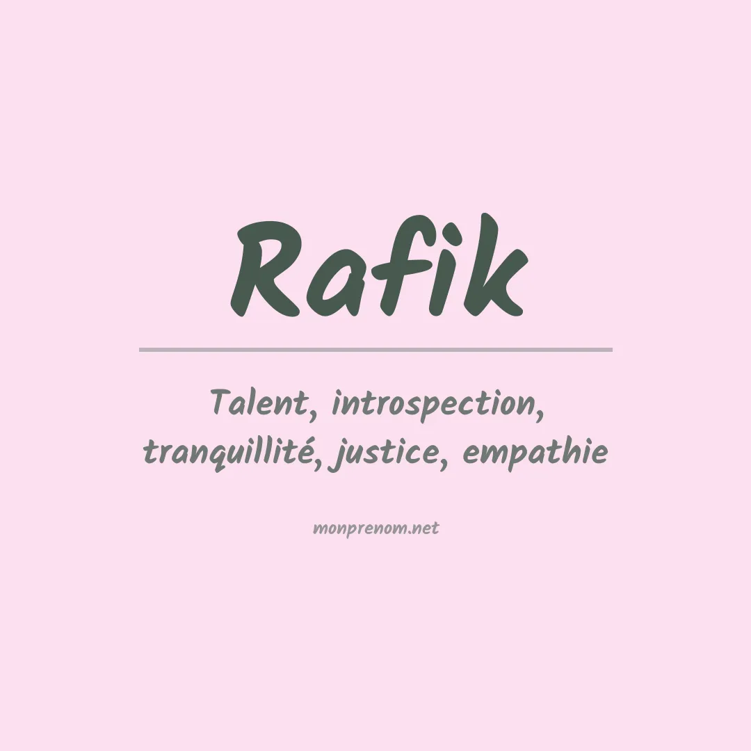 Prénom Rafik