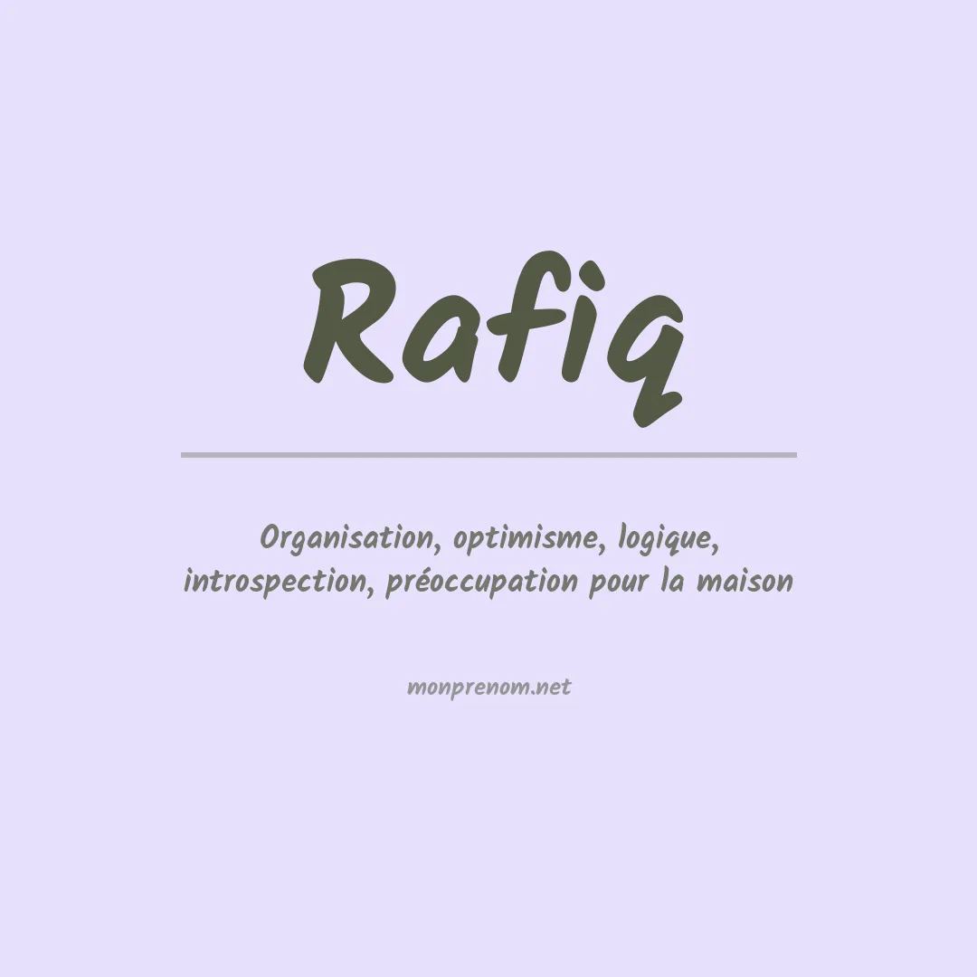 Prénom Rafiq