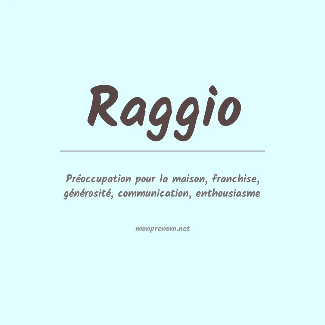 Prénom Raggio