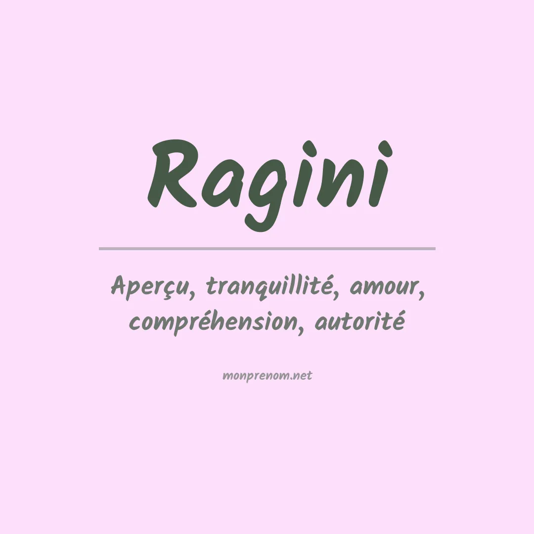 Signification du prénom Ragini