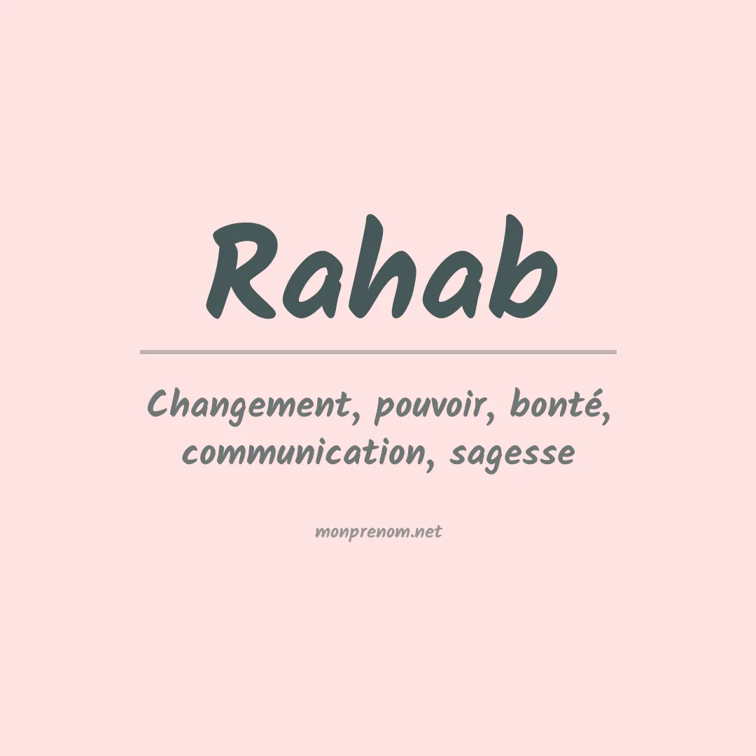 Signification du prénom Rahab