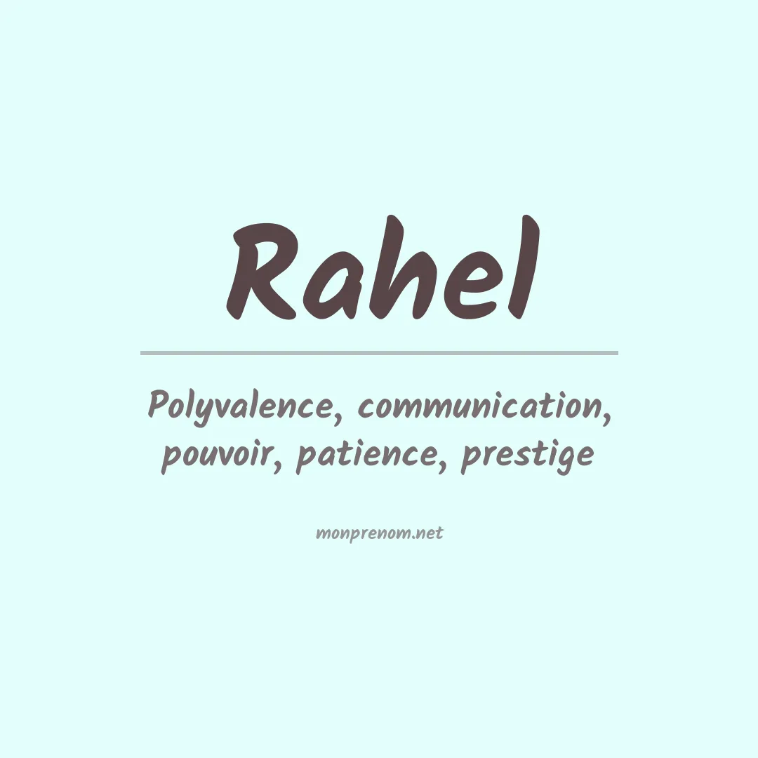 Prénom Rahel