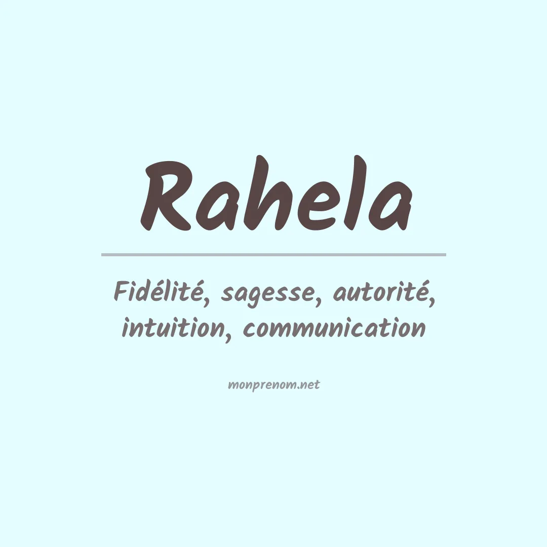 Prénom Rahela
