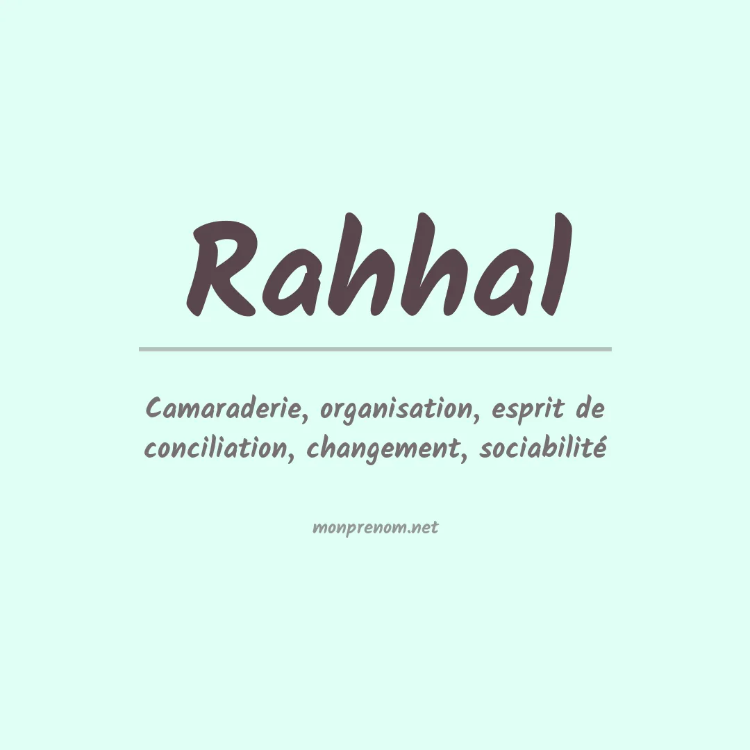 Prénom Rahhal
