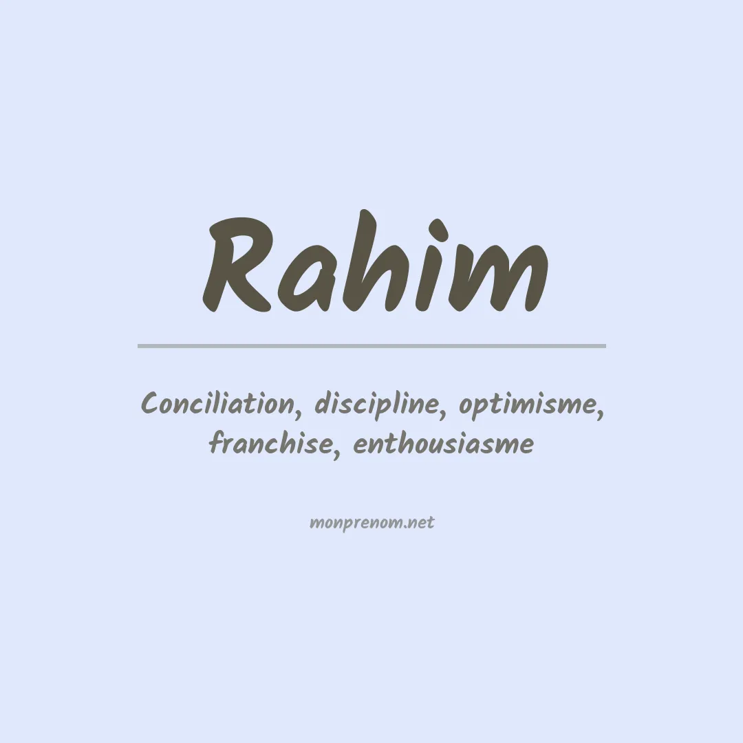Prénom Rahim