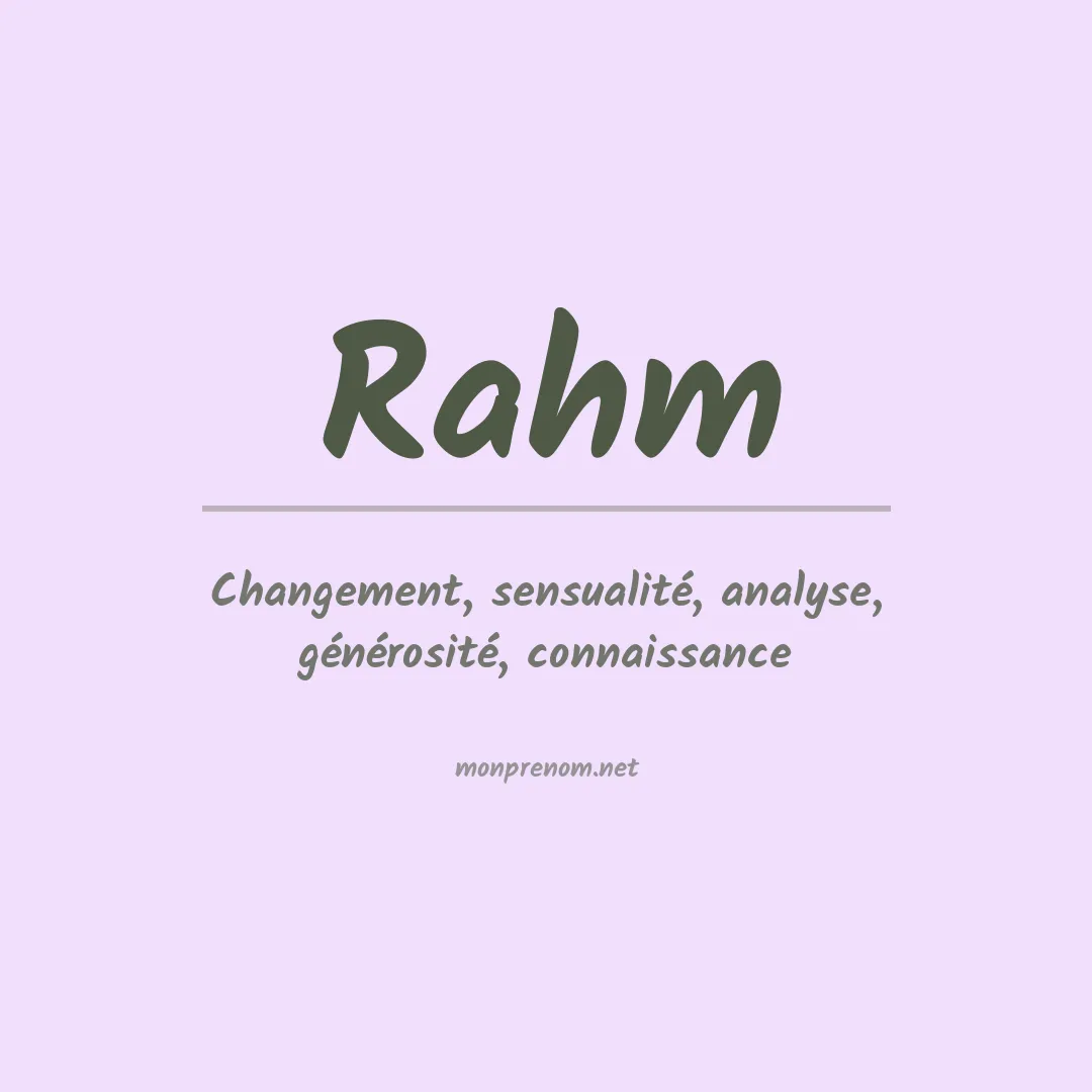 Prénom Rahm