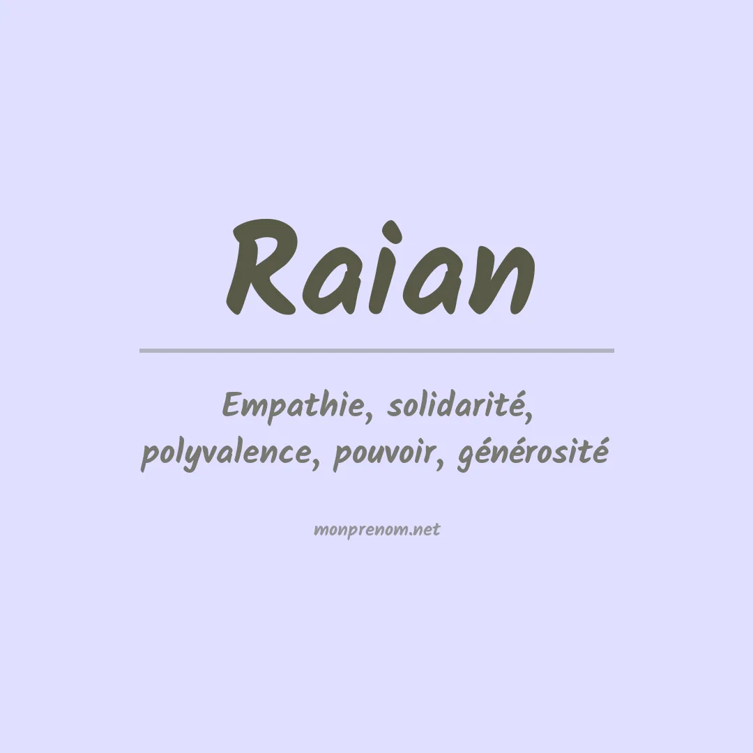 Prénom Raian