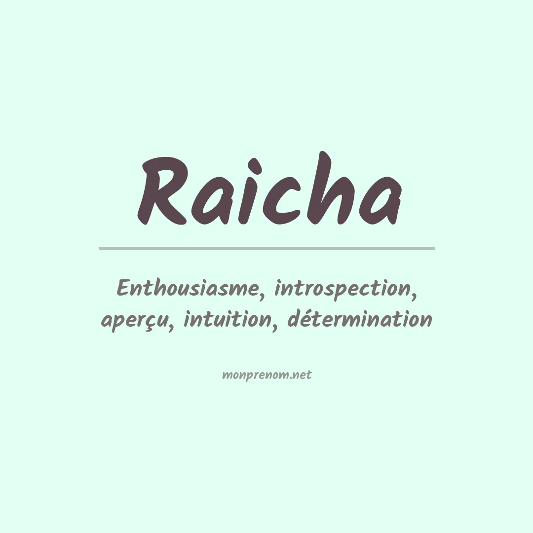 Prénom Raicha