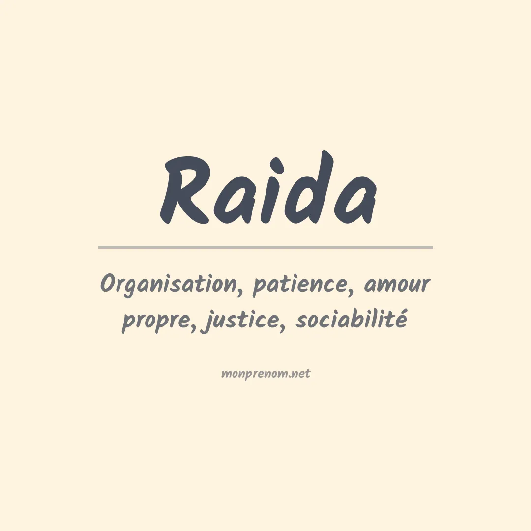 Prénom Raida