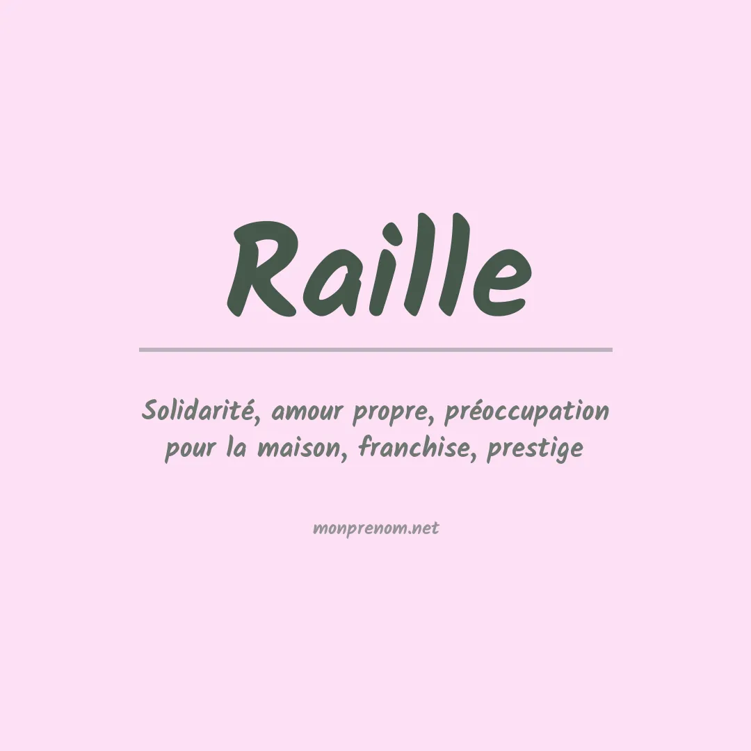 Prénom Raille