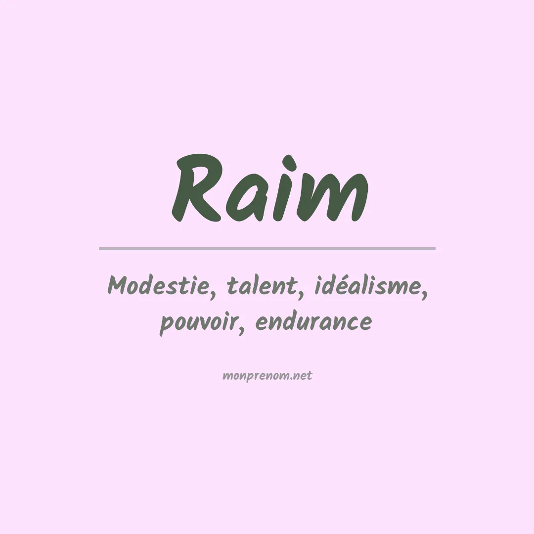 Prénom Raim