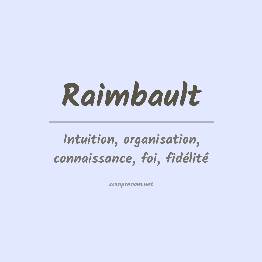 Prénom Raimbault