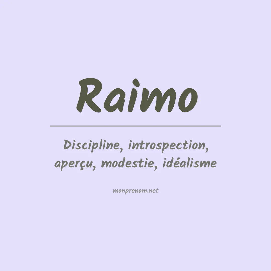 Prénom Raimo