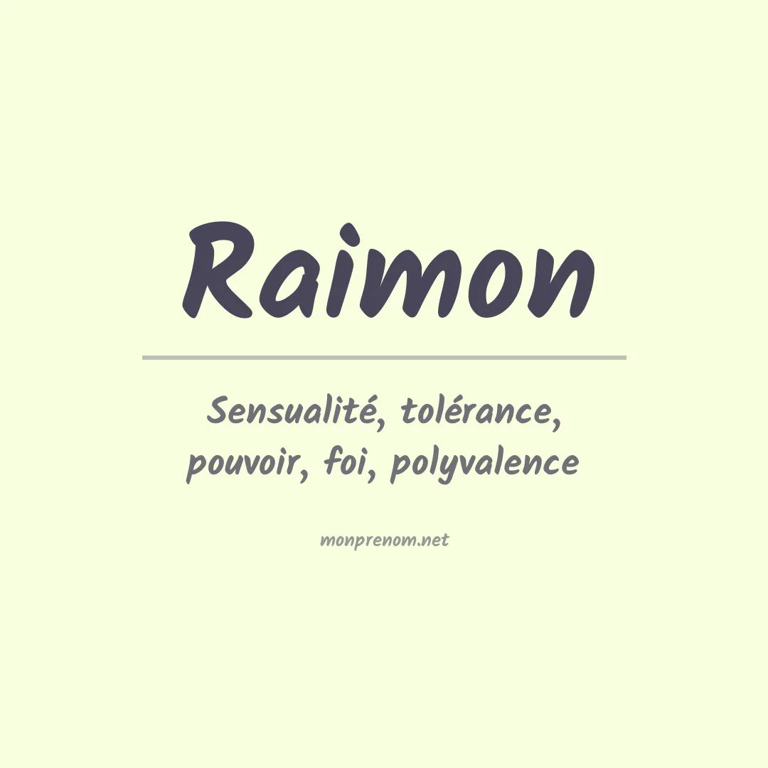 Prénom Raimon
