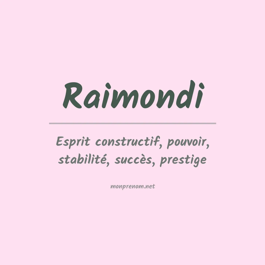 Prénom Raimondi