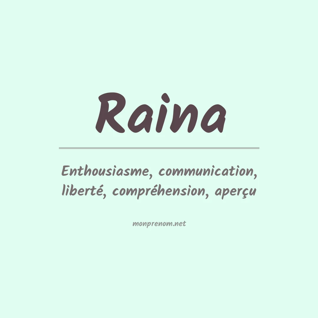 Prénom Raina