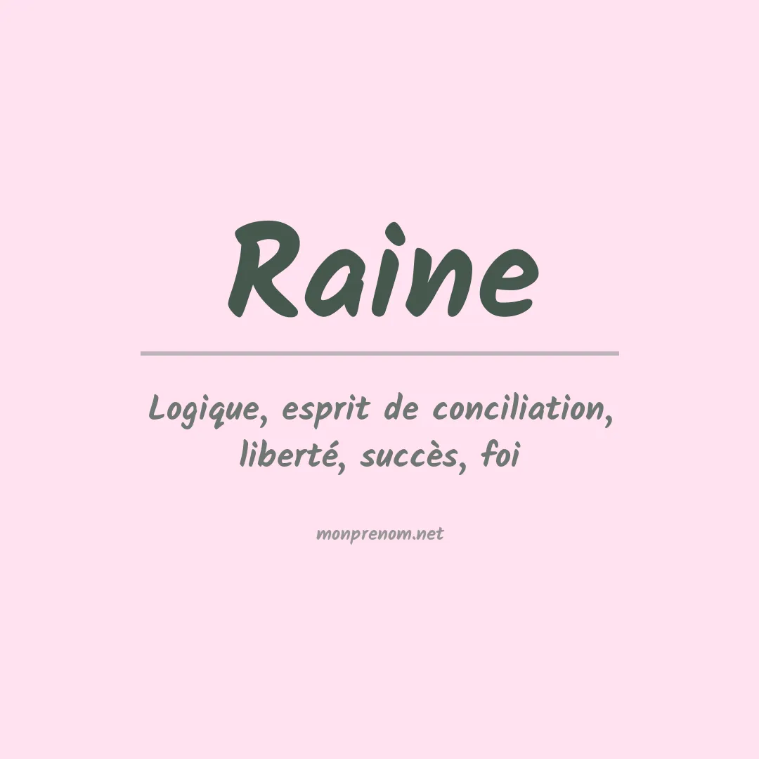 Prénom Raine
