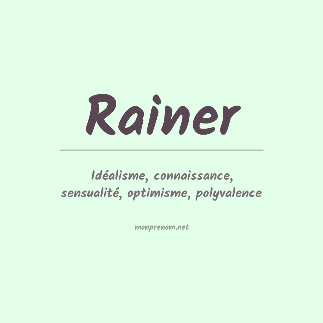 Prénom Rainer