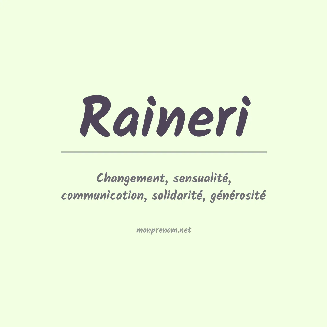 Prénom Raineri