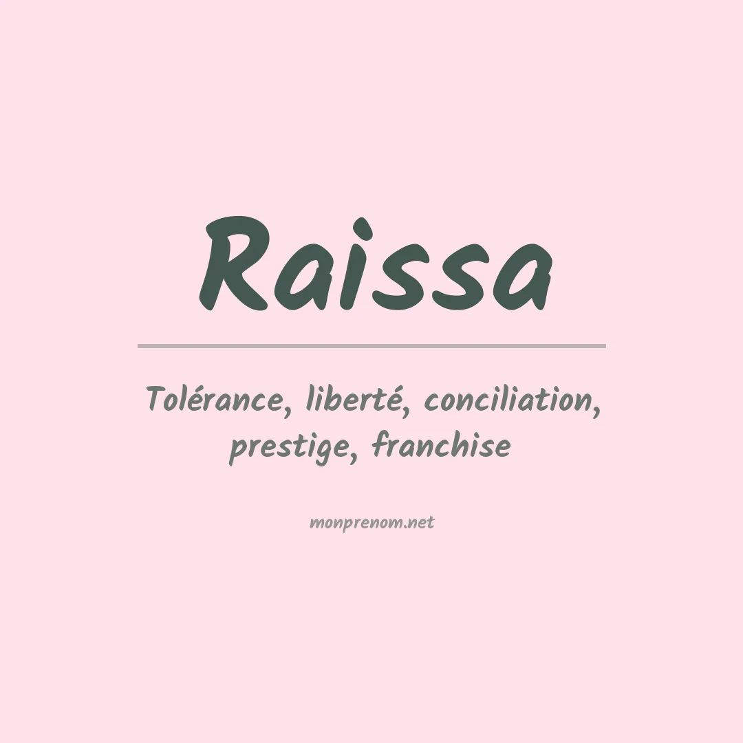 Prénom Raissa