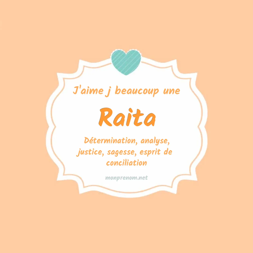 J'aime beaucoup Raita