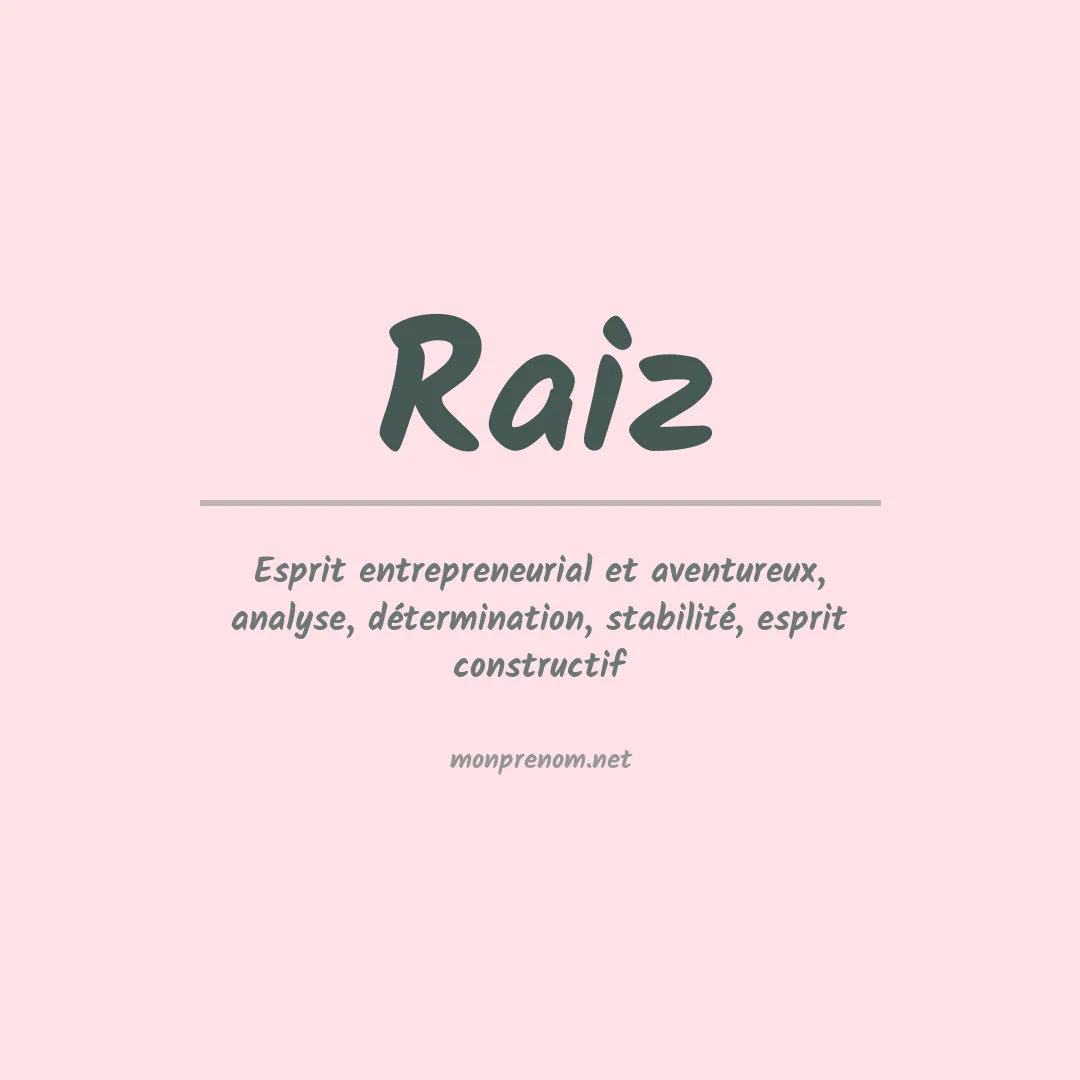 Prénom Raiz