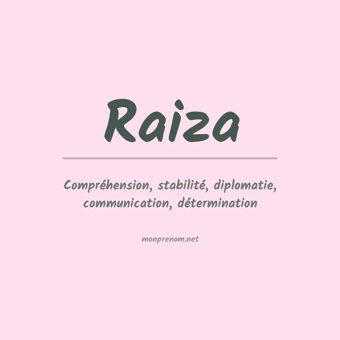 Prénom Raiza