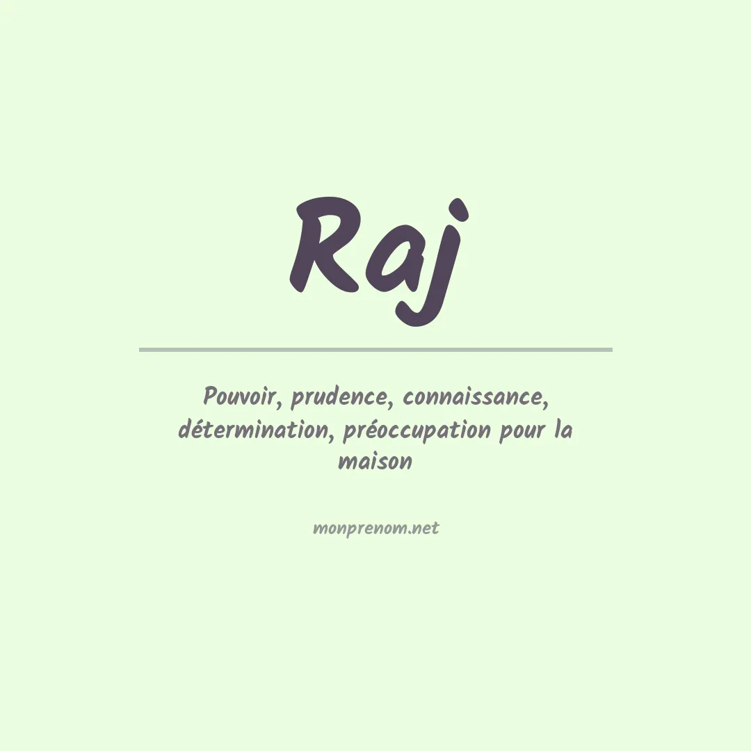 Prénom Raj