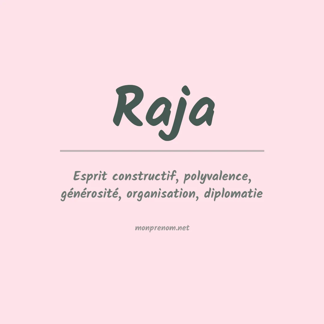 Prénom Raja