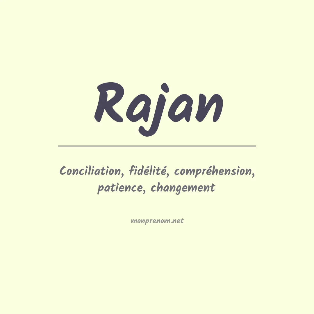 Prénom Rajan