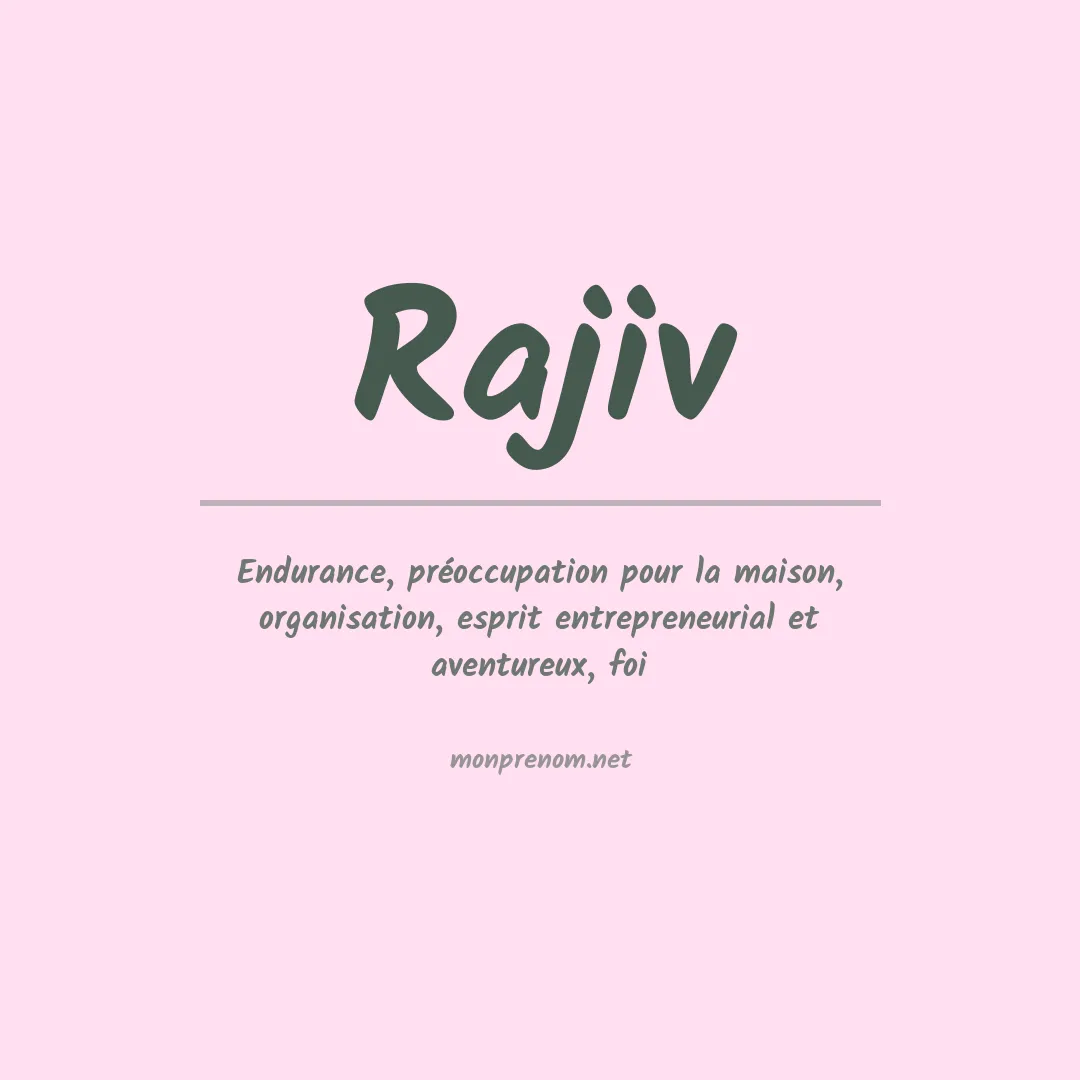 Prénom Rajiv