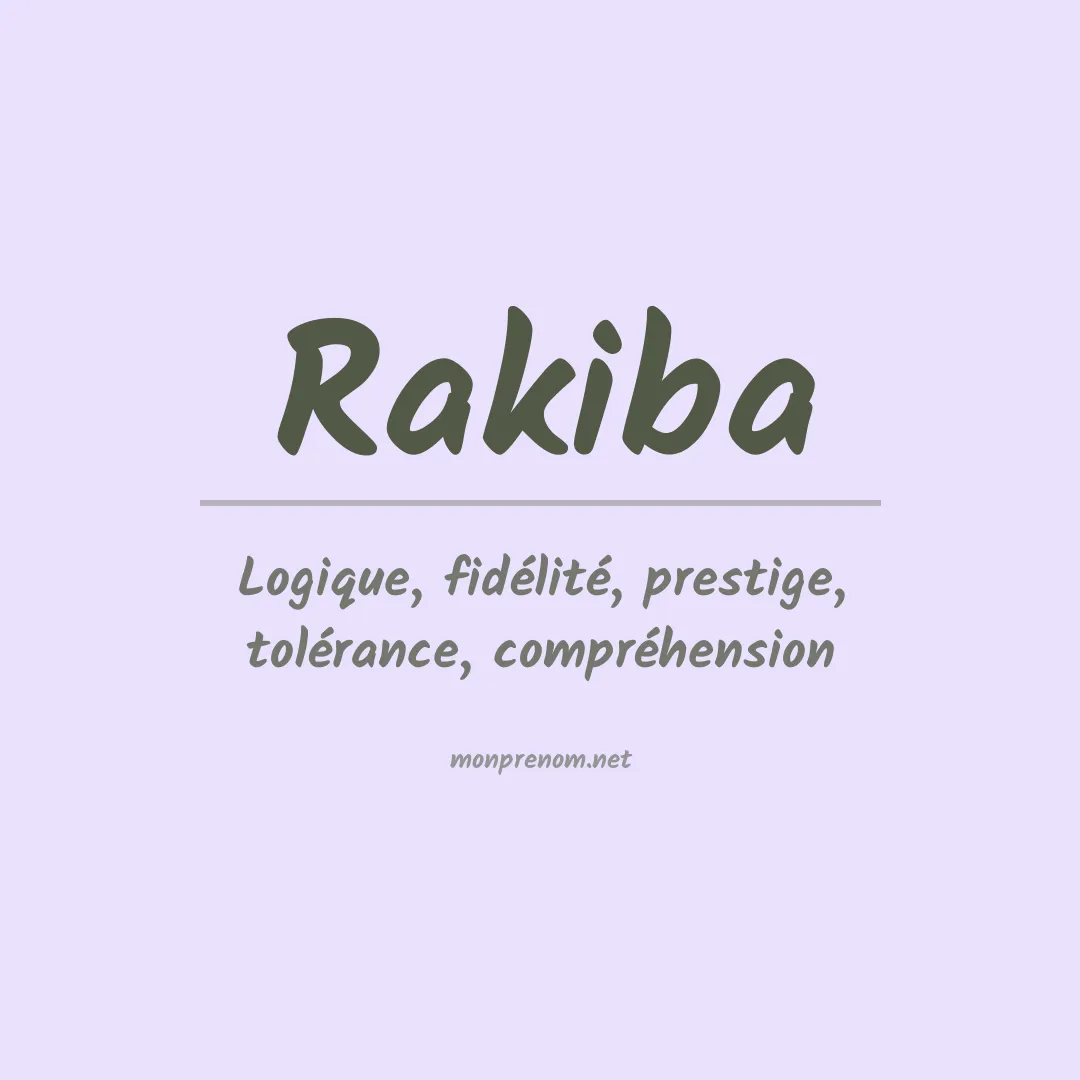 Signification du prénom Rakiba